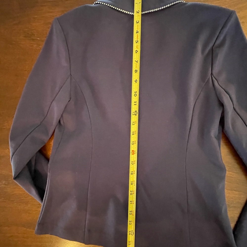 TWRHLL by Christie Brinkley Navy Knit Blazer Size Small NWT Rope Trim Nautical - Picture 11 of 13